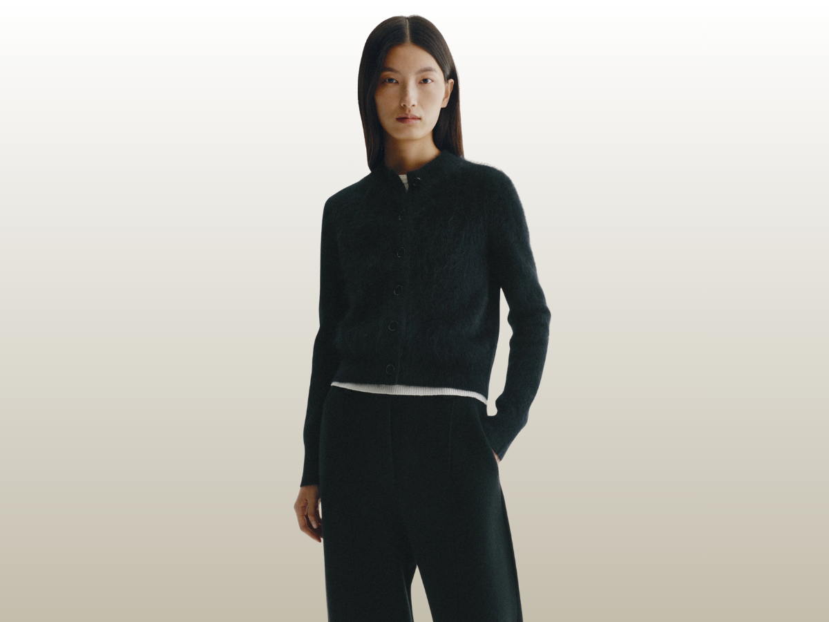 AZALEA CARDIGAN - BLACK BRUSHED