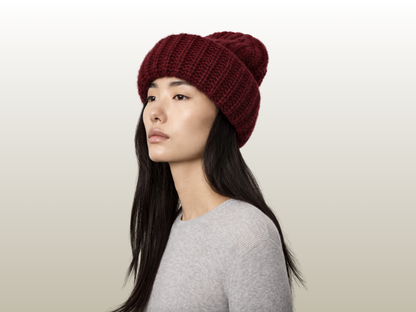 BEATRIS BEANIE - DEEP PLUM