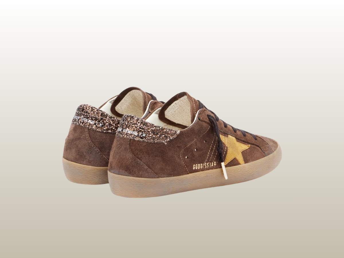 GOLDEN GOOSE - SUPER-STAR BROWN SUEDE WITH GOLD STAR