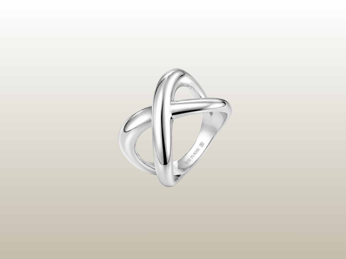 BUD TO ROSE - CROSS RING SILVER