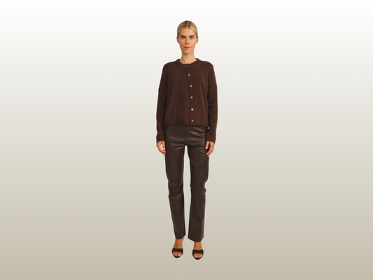 OCEANIA CARDIGAN - ESPRESSO