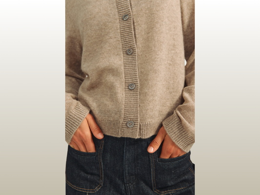 OCEANIA CARDIGAN - BEIGE