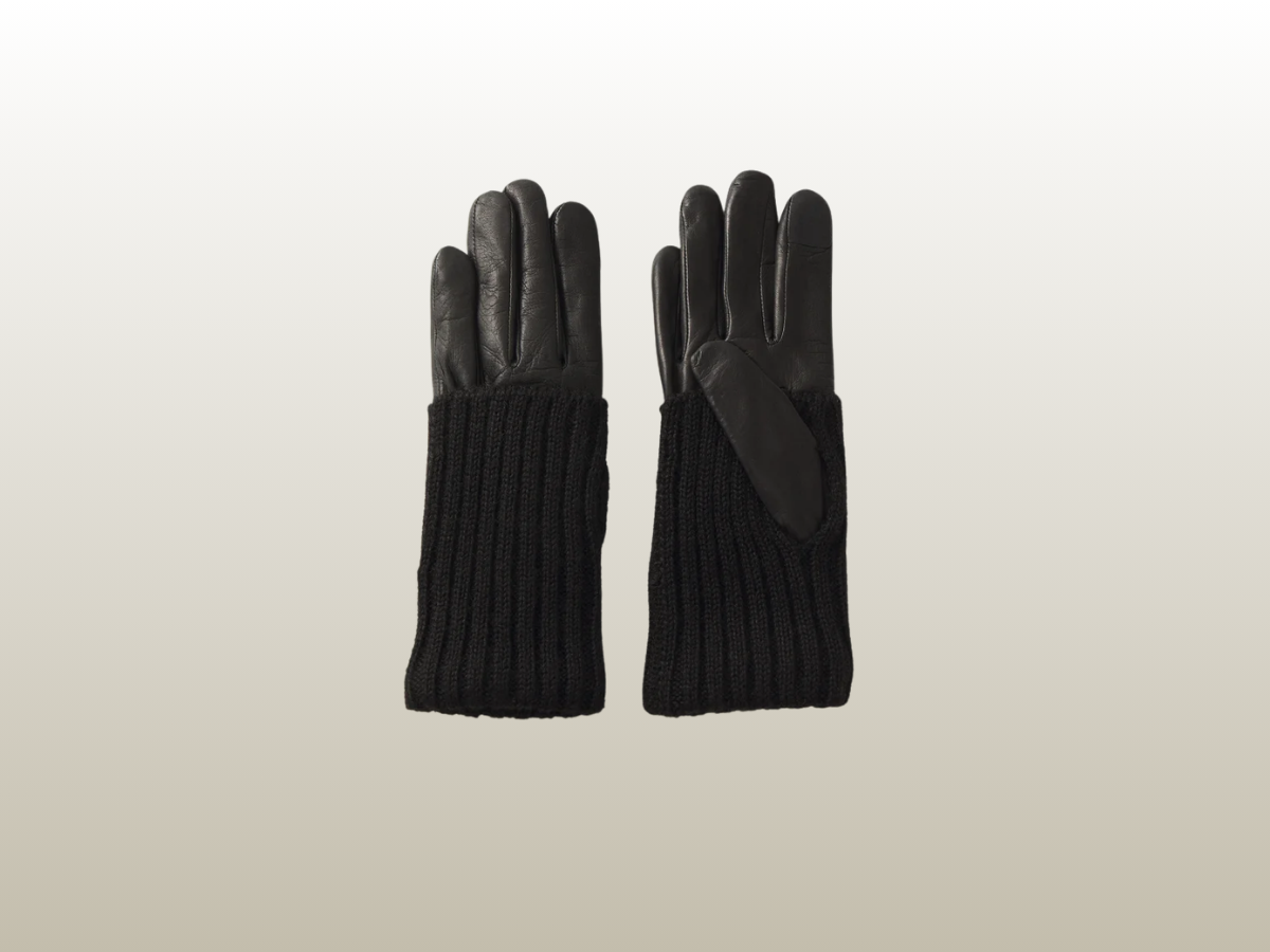 POLKA GLOVES - BLACK