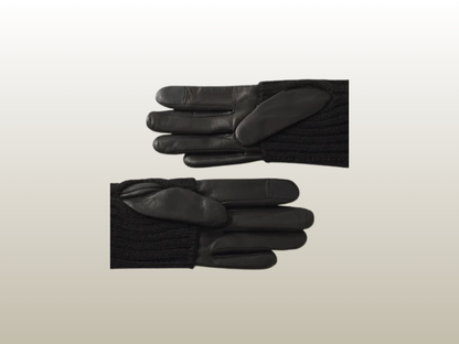 POLKA GLOVES - BLACK