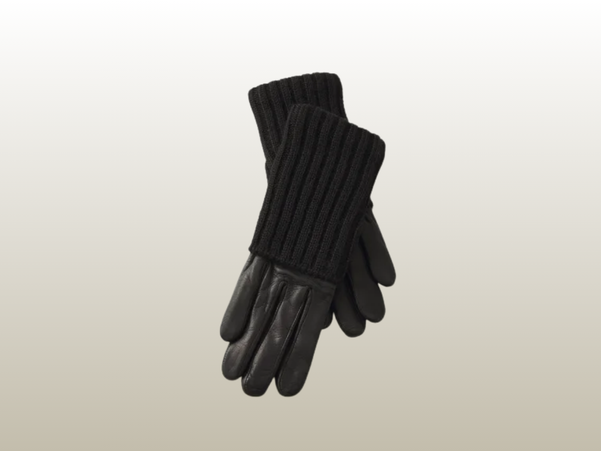 POLKA GLOVES - BLACK