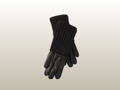 POLKA GLOVES - BLACK