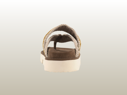MOU - BROWN SANDAL WITH STITCHING